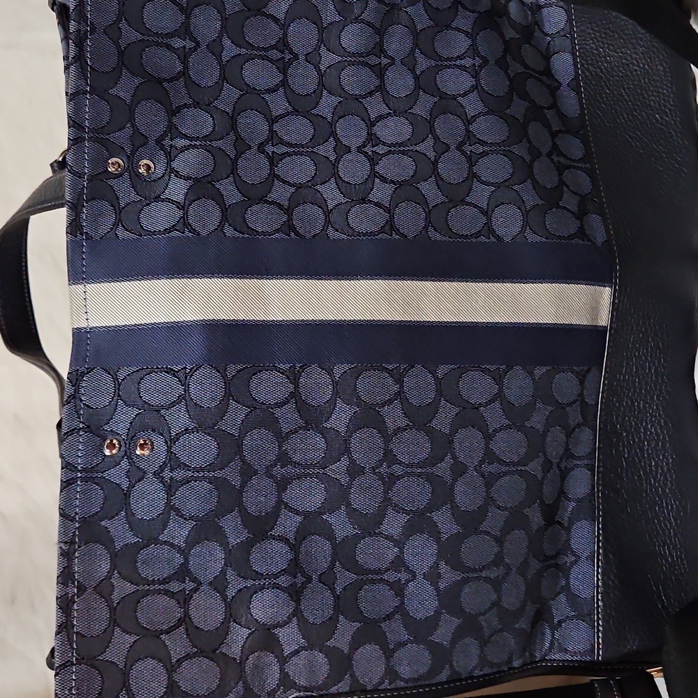 Coach Blue and Black Tote Bag - Picture 2 of 6